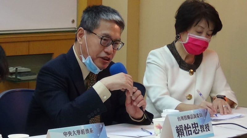 台湾智库谘询委员赖怡忠。(记者夏小华摄)