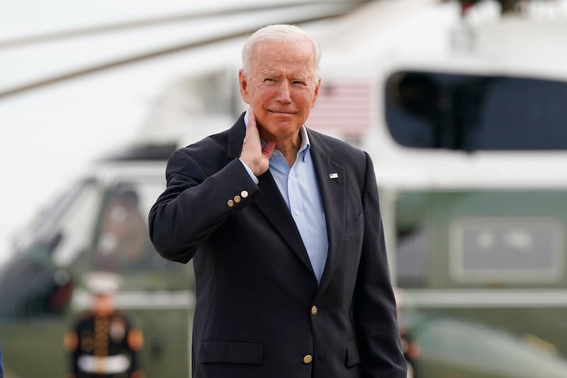美国总统拜登于6月9日前往英国出席七国集团(G7)首脑会议。(AP)