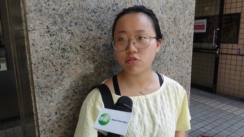 廖强女儿任瑞婷对台湾的印象是台湾人很敢讲。(记者夏小华摄)